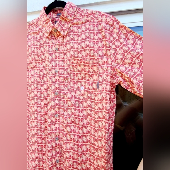 NWT - Eddie Bauer Mens Classic Short Sleeve Baja Shirt – Fox Print – Size M - Picture 5 of 16